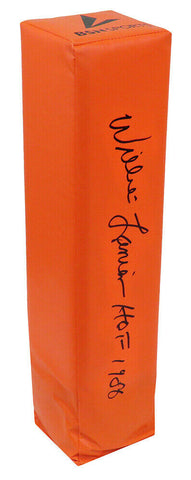 Willie Lanier (KC CHIEFS) Signed Orange Endzone Pylon w/HOF'86 - (SCHWARTZ COA)