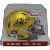 Sam Hartman Autographed/Signed Notre Dame Fighting Irish Mini Helmet FAN 46959