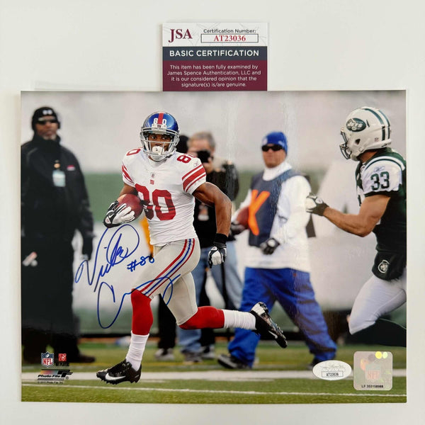 Autographed/Signed Victor Cruz New York Giants 8x10 Football Photo JSA COA #2