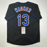 Autographed/Signed Billy Wagner 422 Saves New York Black Baseball Jersey JSA COA