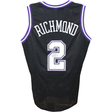 Mitch Richmond Autographed/Signed Black Pro Style Jersey JSA 45969