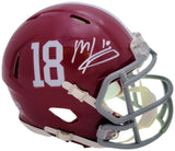 MAC JONES AUTOGRAPHED ALABAMA RED SPEED MINI HELMET BECKETT WITNESS 206522