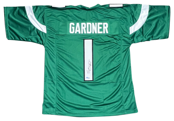 AHMAD SAUCE GARDNER SIGNED AUTOGRAPHED NEW YORK JETS #1 GREEN JERSEY BECKETT