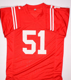 Ken Norton Jr. Autographed Red Pro Style Jersey- Beckett Hologram *Black