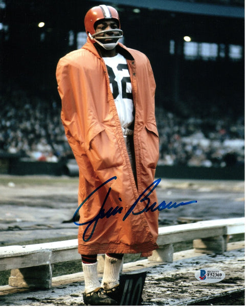 Jim Brown Autographed Cleveland Browns 8x10 Photo Beckett Authenticated #7