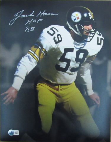 Jack Ham HOF Signed/Inscribed 11x14 Photo Pittsburgh Steelers Beckett 189570