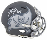 Buccaneers John Lynch Authentic Signed Slate Speed Mini Helmet BAS Witnessed