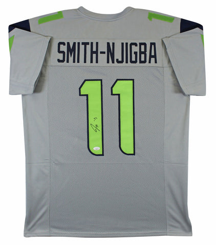 Jaxon Smith-Njigba Authentic Signed Grey Pro Style Jersey Autographed JSA