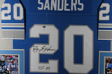 Barry Sanders Autographed Detroit Lions Mitchell & Ness Framed Jersey HOF JSA A