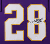 Adrian Peterson Signed Minnesota Vikings 35"x 43" Framed Jersey (Beckett COA) RB