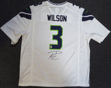 SEAHAWKS RUSSELL WILSON AUTOGRAPHED WHITE NIKE JERSEY SIZE XXL RW HOLO 105024