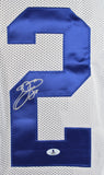 Emmitt Smith Authentic Signed White Framed Pro Style Jersey BAS Witnessed