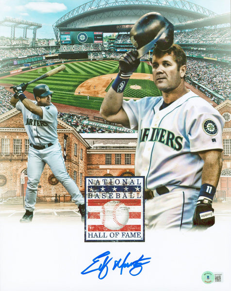 Mariners Edgar Martinez Authentic Signed 11x14 HOF Edit Photo BAS Witnessed