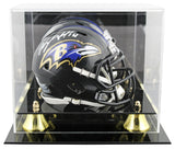 Ravens Kyle Hamilton Signed Speed Mini Helmet W/ Case w/ White Sig BAS Witnessed