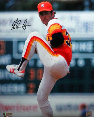 Nolan Ryan Signed Houston Astros 16X20 HM Wind Up Photo- AIV Hologram *Black