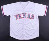 Ferguson Fergie Jenkins Signed Texas Rangers Jersey Inscribed "HOF 91" (JSA COA)