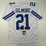 Autographed/Signed Stephon Gilmore Dallas White Football Jersey JSA COA