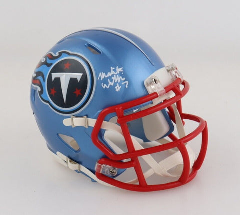 Malik Willis Signed Tennessee Titans Flash Alternate Speed Mini Helmet (Beckett)