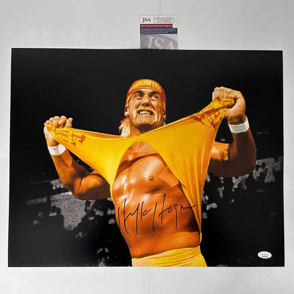 Autographed/Signed Hulk Hogan 16x20 WWE Wrestling Photo JSA COA #2