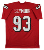 Georgia Richard Seymour Authentic Signed Red Pro Style Jersey BAS Witnessed