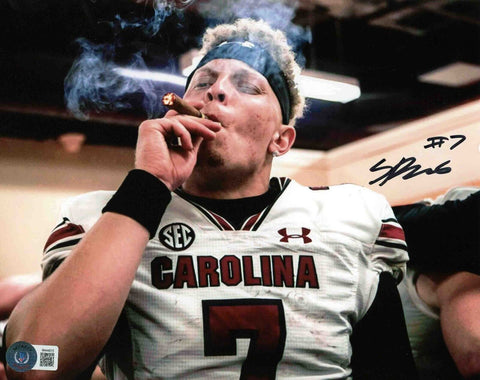 SPENCER RATTLER SIGNED SOUTH CAROLINA GAMECOCKS VS CLEMSON 8x10 PHOTO BECKETT