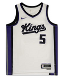 De'Aaron Fox Autographed 2023-24 Sacramento Kings White Nike Swingman Jersey UDA