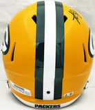 AARON JONES AUTOGRAPHED PACKERS YELLOW FULL SIZE HELMET BECKETT WITNESS 224718