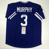 Autographed/Signed DALE MURPHY Atlanta Royal Blue Baseball Jersey JSA COA Auto