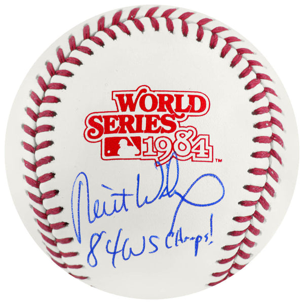 Milt Wilcox Signed Rawlings 1984 World Series Baseball w/84 WSC - (SCHWARTZ COA)