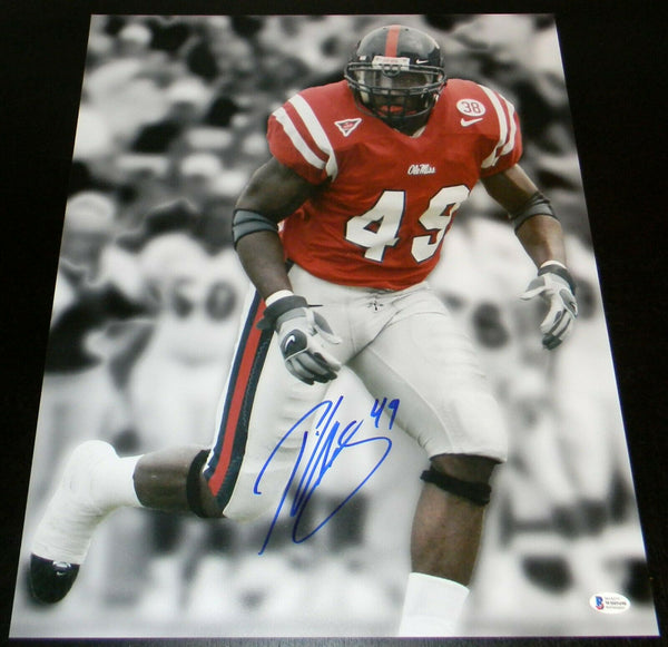 PATRICK WILLIS SIGNED MISSISSIPPI OLE MISS REBELS 16x20 SPOTLIGHT PHOTO BECKETT