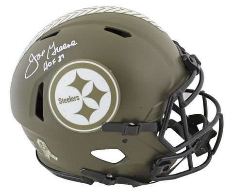 Steelers Joe Greene "HOF 87" Signed STS Full Size Speed Proline Helmet BAS Wit