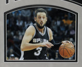 Marco Belinelli Signed Spurs 34x42 Framed Jersey "2016 NBA Champs!" (PSA Holo)