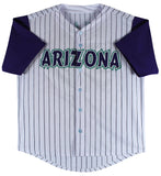 Luis Gonzalez "2001 WS G7 GW Hit" Signed White Pinstripe Jersey BAS Witnessed