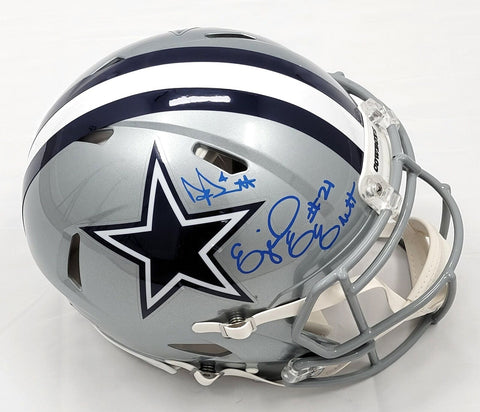 Dak Prescott & Ezekiel Elliott Signed Cowboys Speed Authentic Helmet Beckett