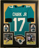 FRAMED JACKSONVILLE JAGUARS DJ CHARK AUTOGRAPHED SIGNED JERSEY BAS COA