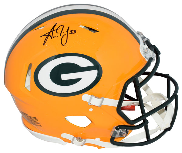 AARON JONES AUTOGRAPHED SIGNED GREEN BAY PACKERS AUTHENTIC SPEED HELMET BECKETT