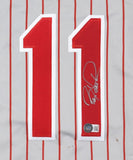 Barry Larkin Signed Cincinnati Reds jersey (Beckett) 12xAll Star S.S. / HOF 2012