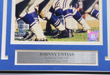 Johnny Unitas Autographed Framed 8x10 Photo Baltimore Colts Beckett BAS #BN16051