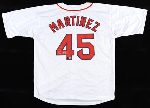 Pedro Martinez Signed Boston Red Sox Jersey (Beckett) 3xCy Young Award Winner