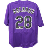 Nolan Arenado Autographed/Signed Pro Style Purple Jersey JSA 44509