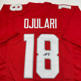 Autographed/Signed B.J. BJ Ojulari Arizona Red Football Jersey JSA COA