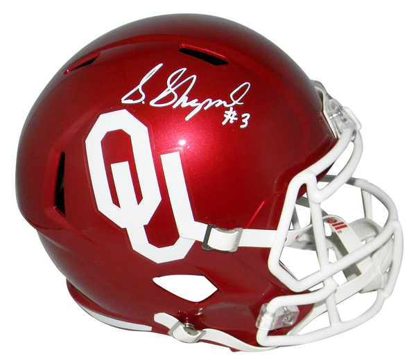 STERLING SHEPARD SIGNED AUTOGRAPHED OKLAHOMA SOONERS FULL SIZE SPEED HELMET JSA