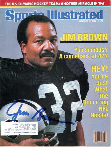 Jim Brown Signed Cleveland Browns Raiders Sports Illustrated 12/12/83 Beckett