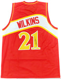 ATLANTA HAWKS DOMINIQUE WILKINS AUTOGRAPHED RED JERSEY BECKETT WITNESS 207966