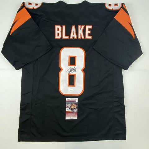 Autographed/Signed Jeff Blake Cincinnati Black Football Jersey JSA COA Auto