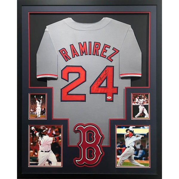 Manny Ramirez Autographed Signed Framed Boston Red Sox Jersey PSA/DNA