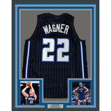 Framed Autographed/Signed Franz Wagner 35x39 Orlando Black Jersey Beckett COA