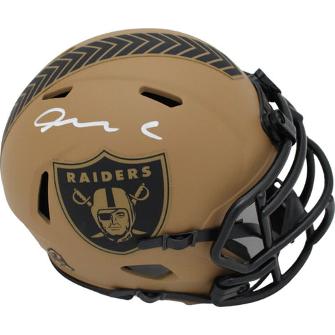 Maxx Crosby Signed Las Vegas Raiders 23 Salute Mini Helmet Beckett 44922