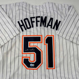 Autographed/Signed Trevor Hoffman San Diego Pinstripe Jersey Beckett BAS COA