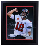 Tom Brady Autographed Bucs SB LV "Scream" Framed 16" x 20" Photograph Fanatics